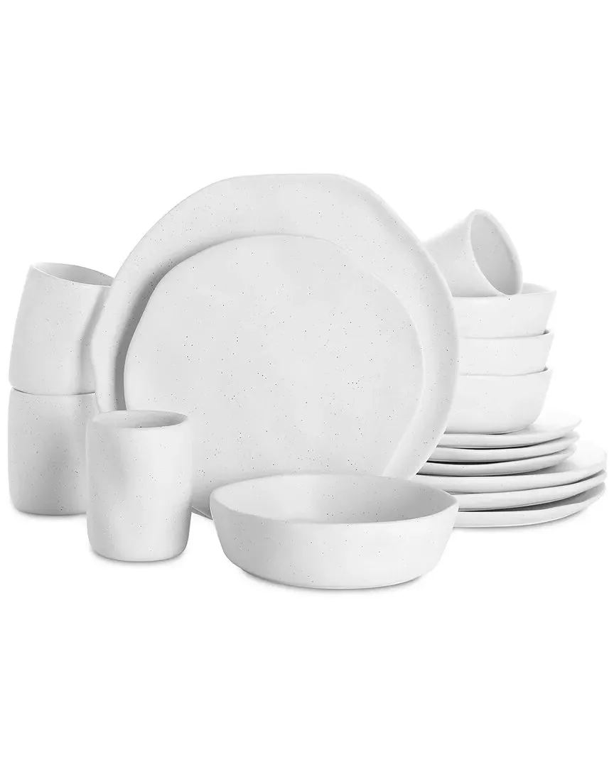 Hekonda 16pc Stoneware Dinnerware Set - White