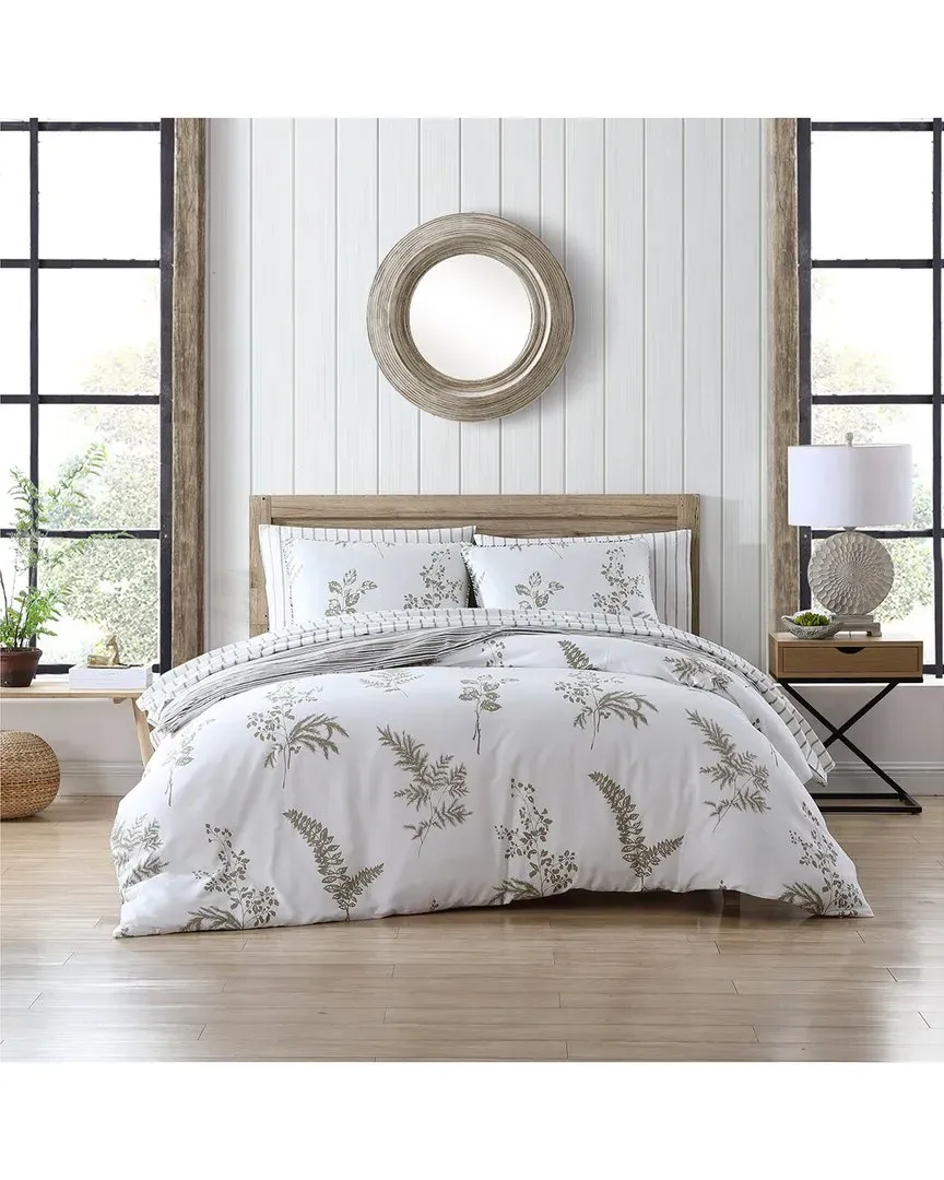 Willow Cotton Sateen Duvet Cover Set - Brown image
