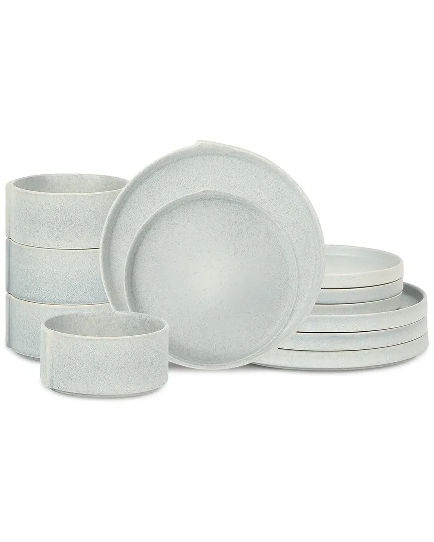Bao 12pc Dinnerware Set - Blue, Stoneware