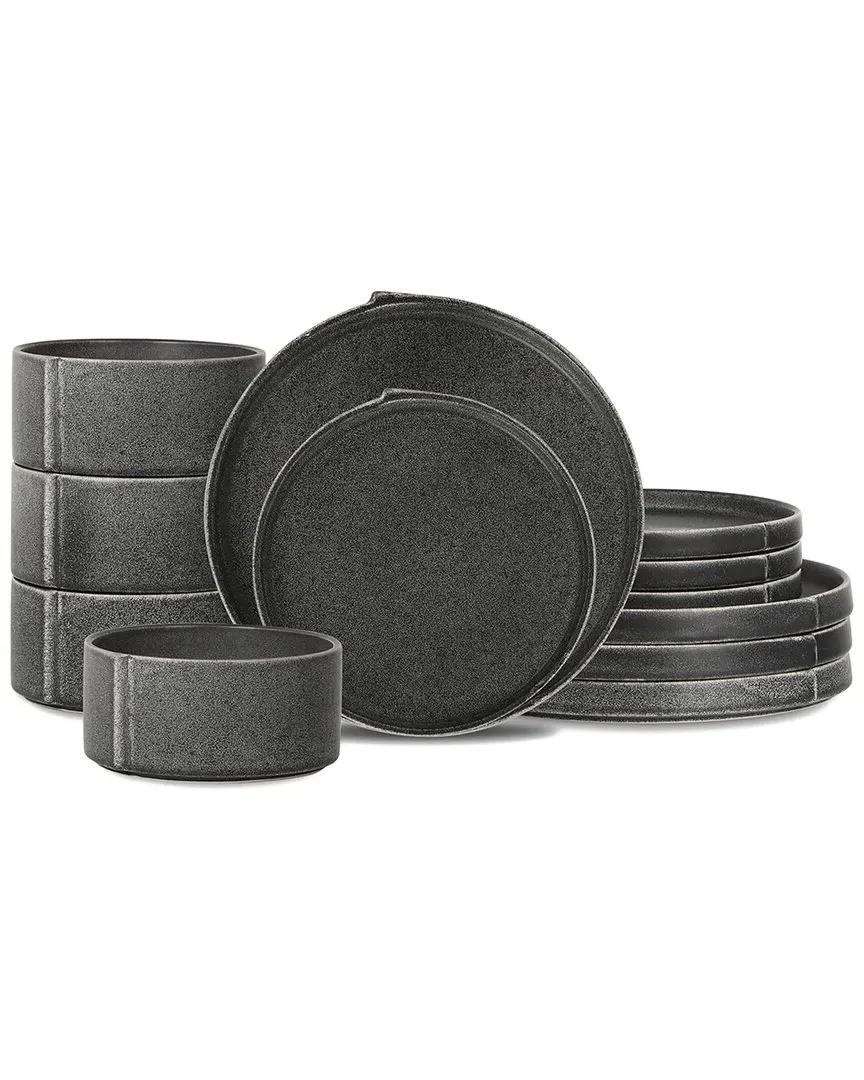 Bao 12pc Dinnerware Set - Grey, Stoneware