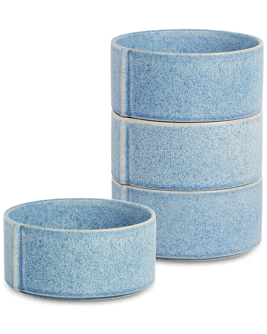 Bao 4pc Bowl Set - Blue, Stoneware