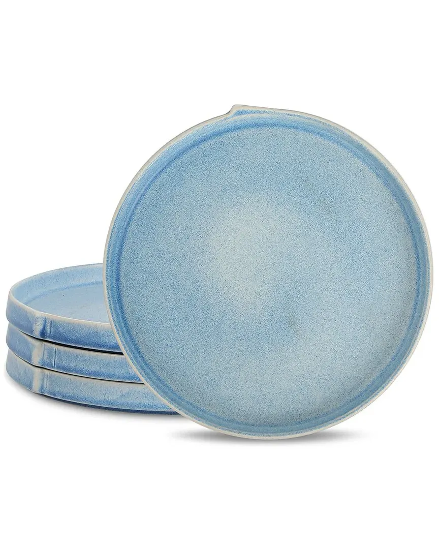 Bao 4pc Dinner Plate Set - Blue, Stoneware