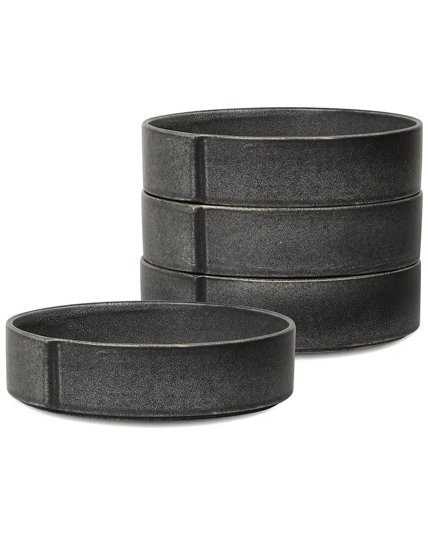 Bao 4pc Pasta Bowl Set - Grey, Stoneware