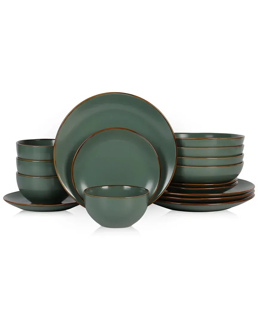 Brasa 16pc Dinnerware Set - Green, Stoneware