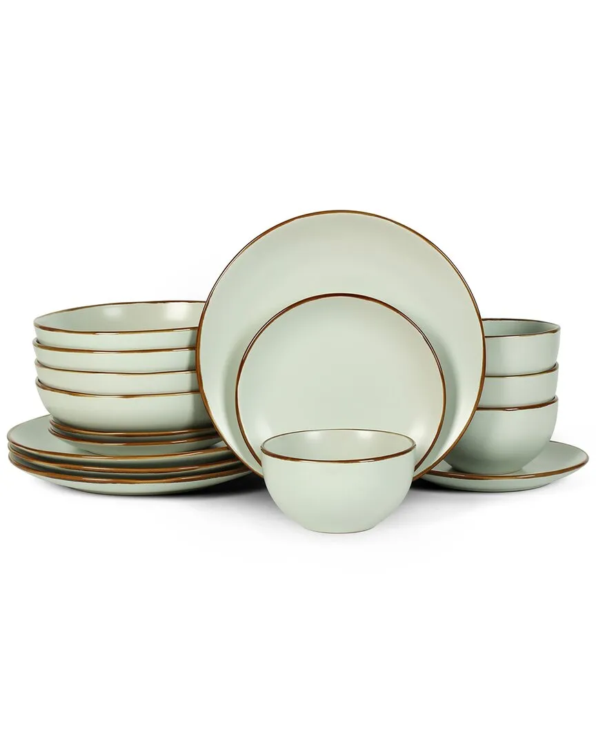 Brasa 16pc Dinnerware Set - Light Green, Stoneware
