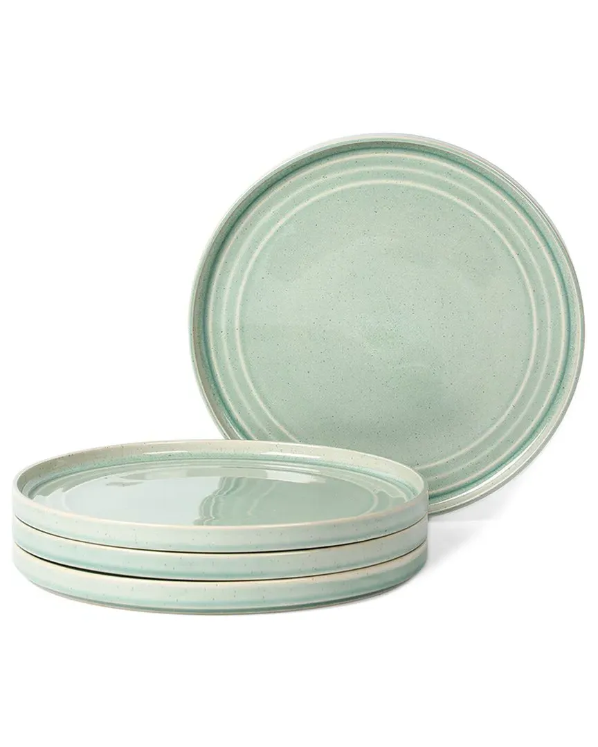 Claire 4-Piece Dinner Plate Set - Green, Stoneware