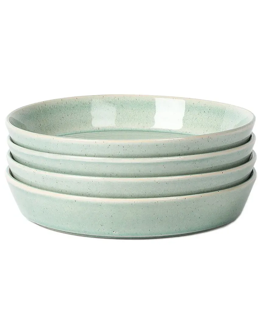 Claire 4-Piece Pasta Bowl Set - Green, Stoneware