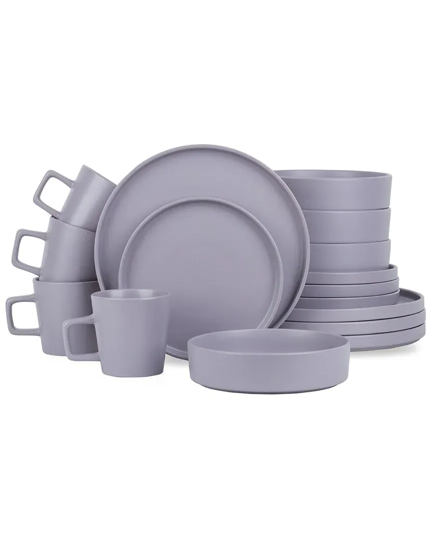 Cleo 16pc Dinnerware Set - Light Grey, Stoneware image