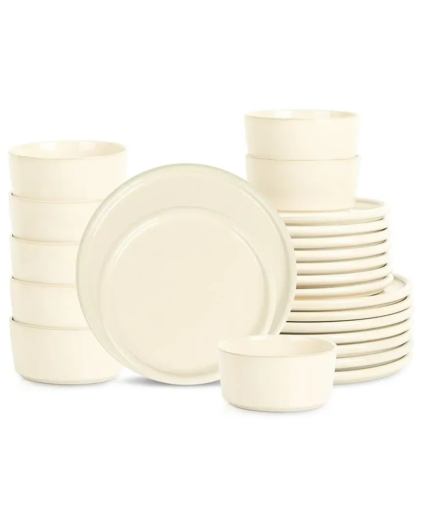 Eden 24pc Dinnerware Set - Beige, Stoneware image