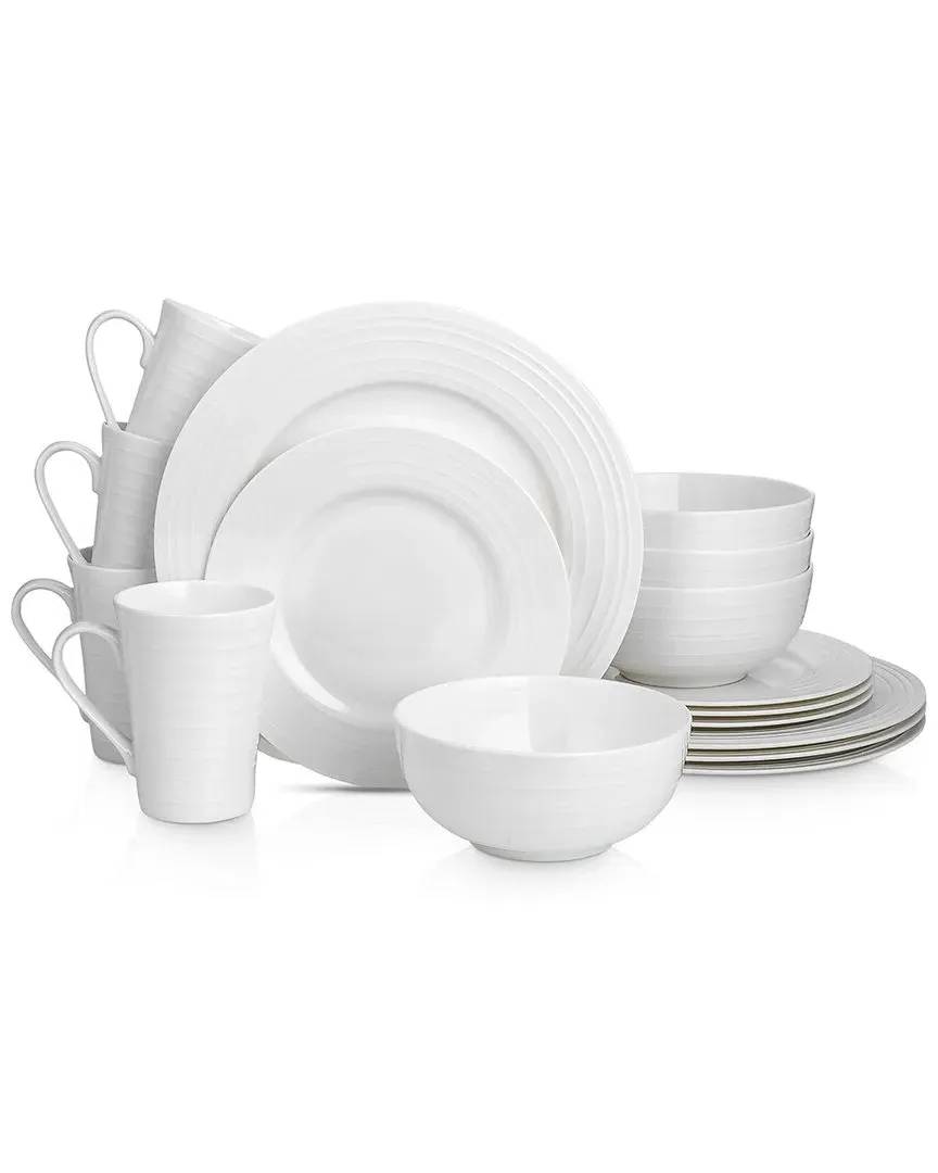 Eleanor 16pc Bone China Dinnerware Set - White