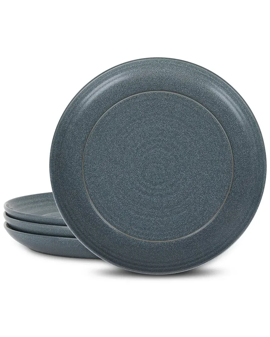 Elio 4pc Stoneware Dinner Plate Set - Blue image