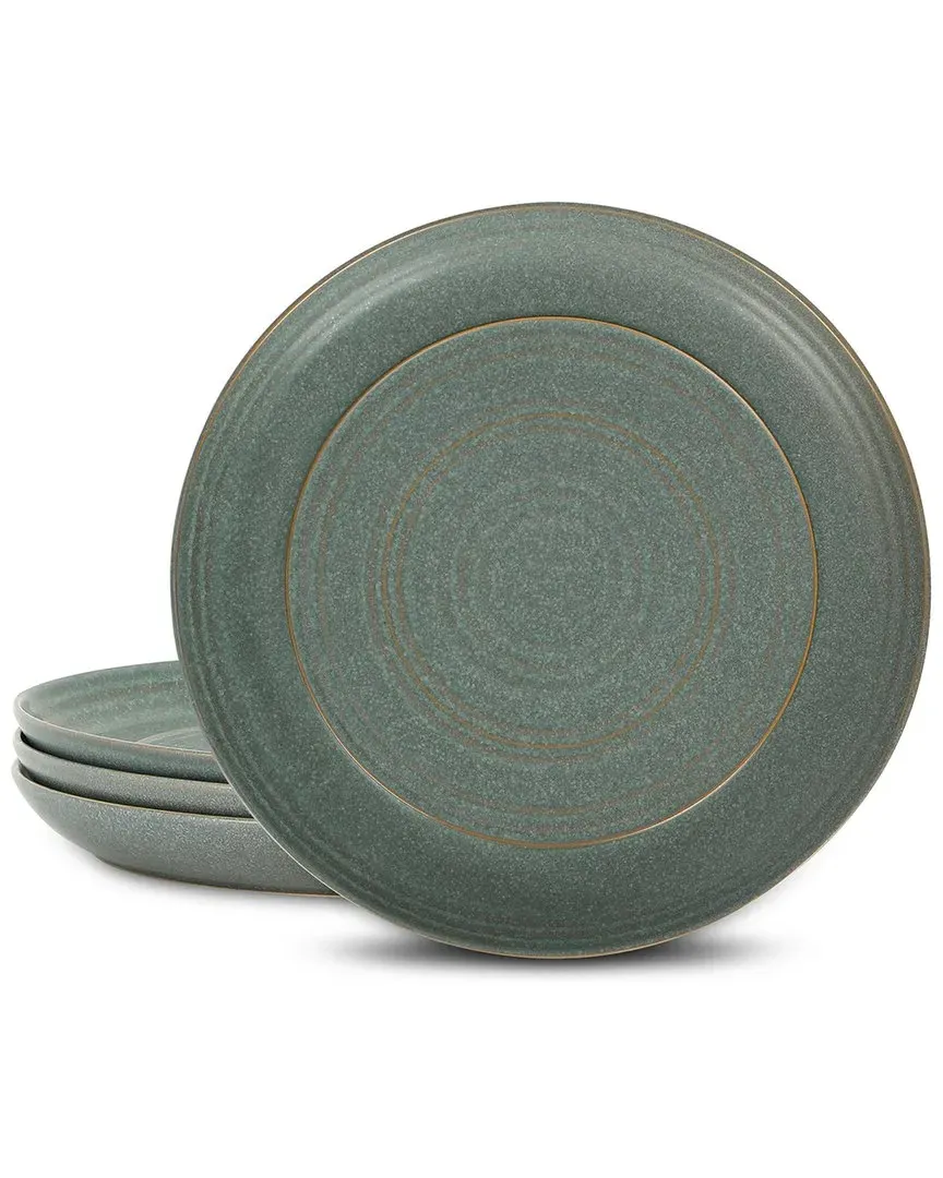 Elio 4pc Stoneware Dinner Plate Set - Green