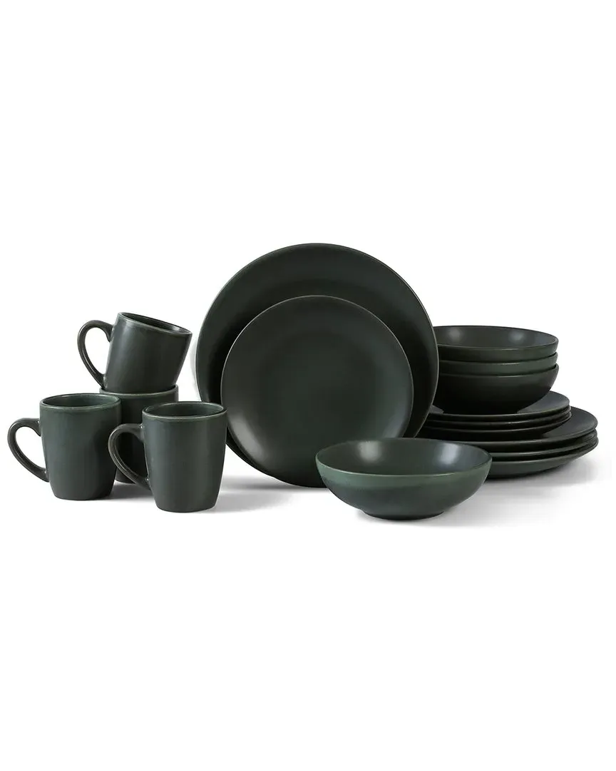 Grao 16pc Stoneware Dinnerware Set - Green image
