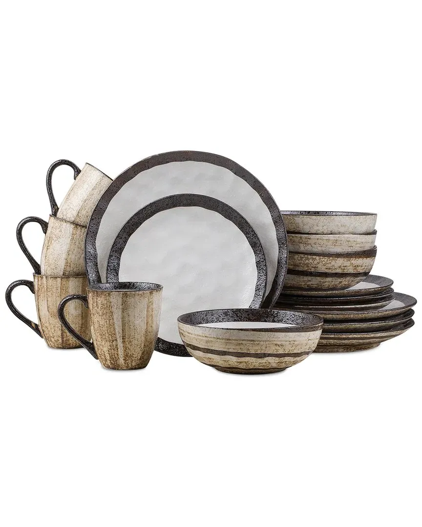 Lucy 16-Piece Dinnerware Set - Beige, Porcelain
