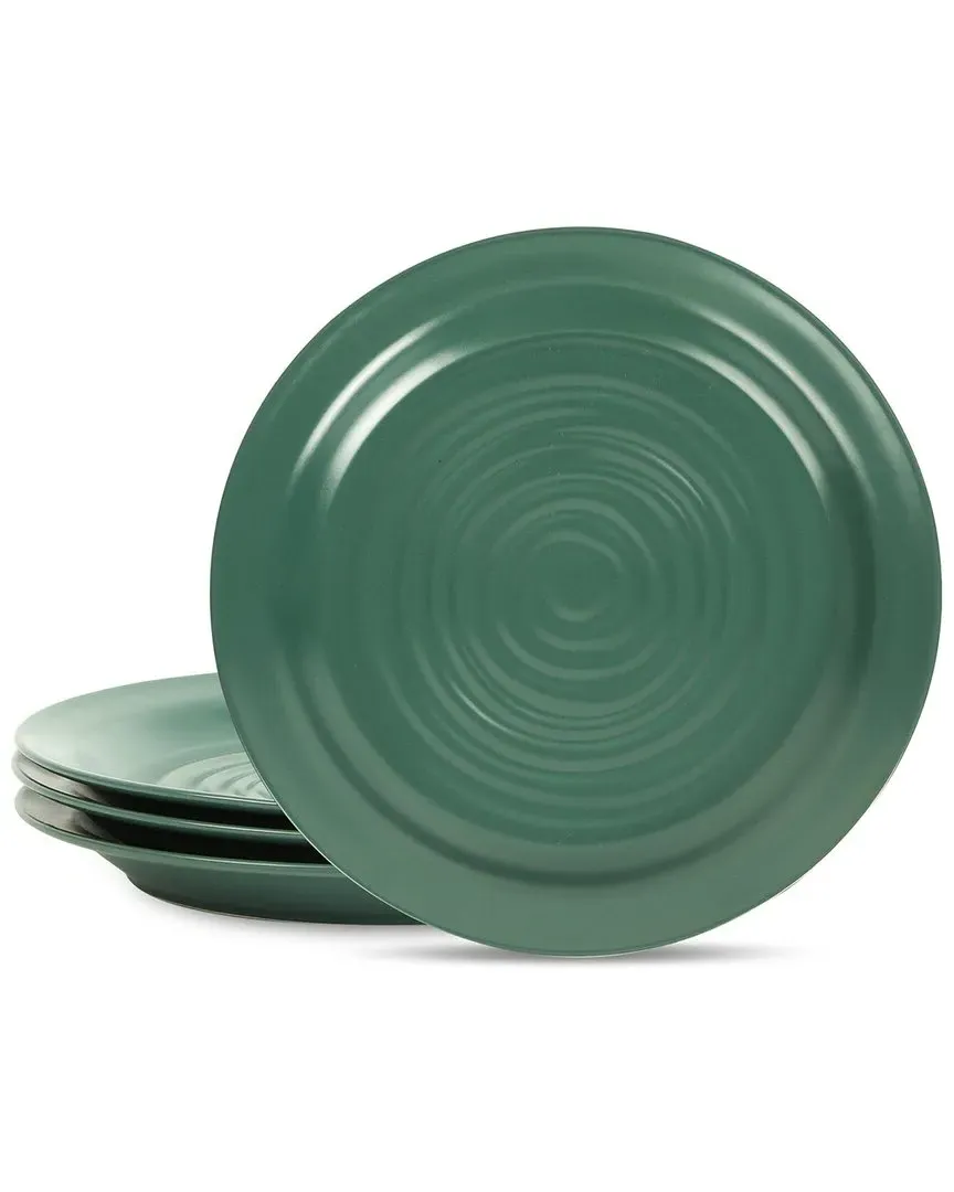 Orbit 4pc Dinner Plate Set - Green, Stoneware