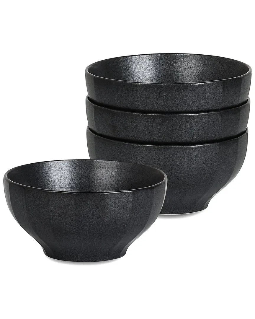 Rio 4pc Bowl Set - Black, Stoneware