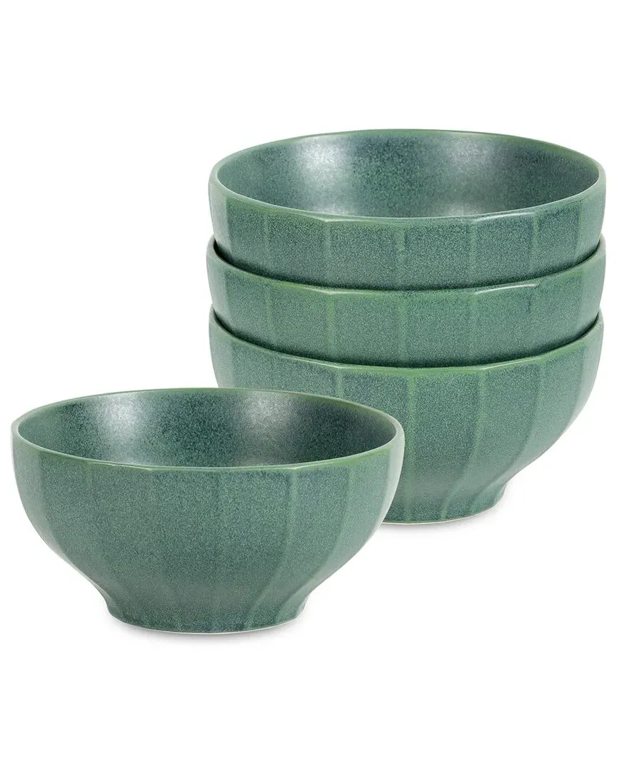 Rio 4pc Bowl Set - Green, Stoneware