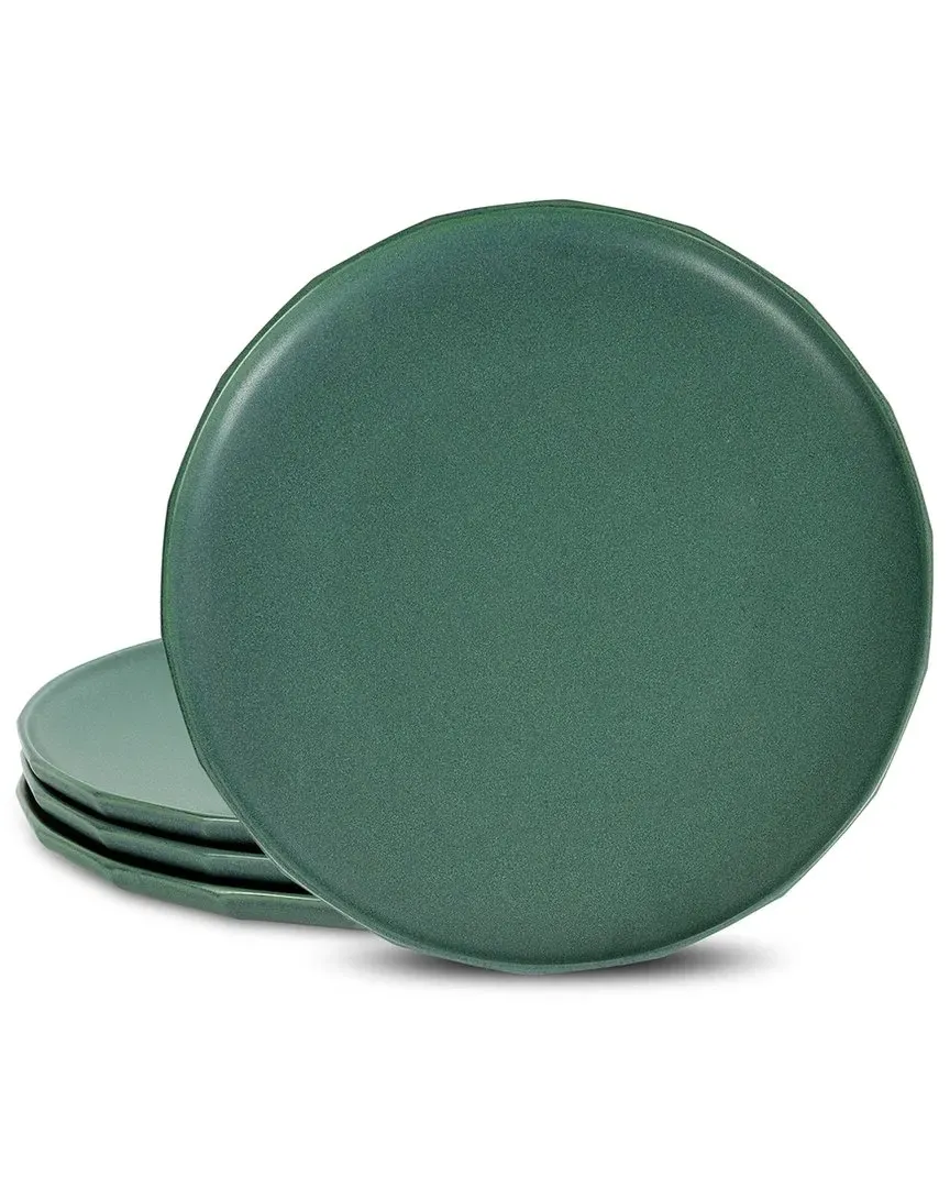 Rio 4pc Dinner Plate Set - Green, Stoneware