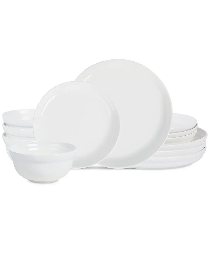 Stone Lain Virtuo 12-Piece Dinnerware Set - White, Porcelain image