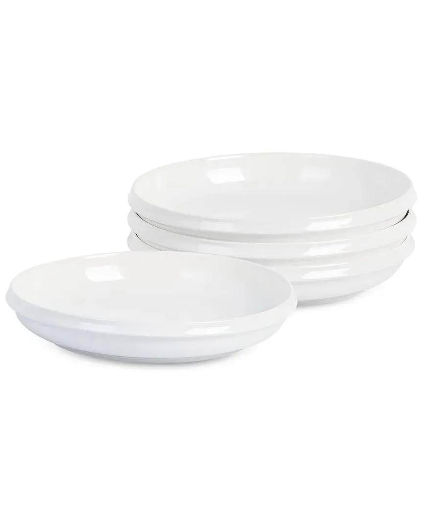 Verso 4pc Dinner Plate Set - White, Porcelain