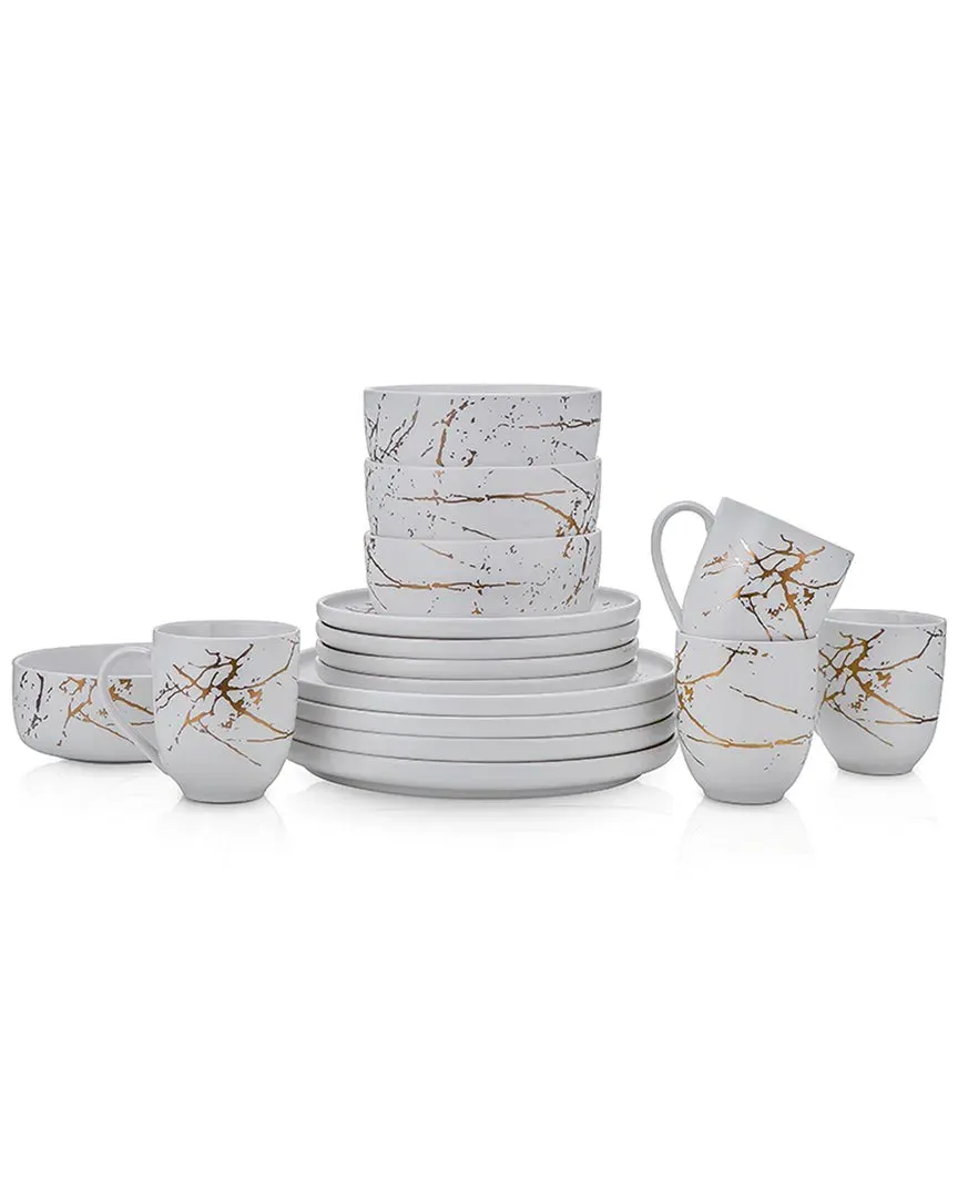 Zora 16pc Porcelain Dinnerware Set - White