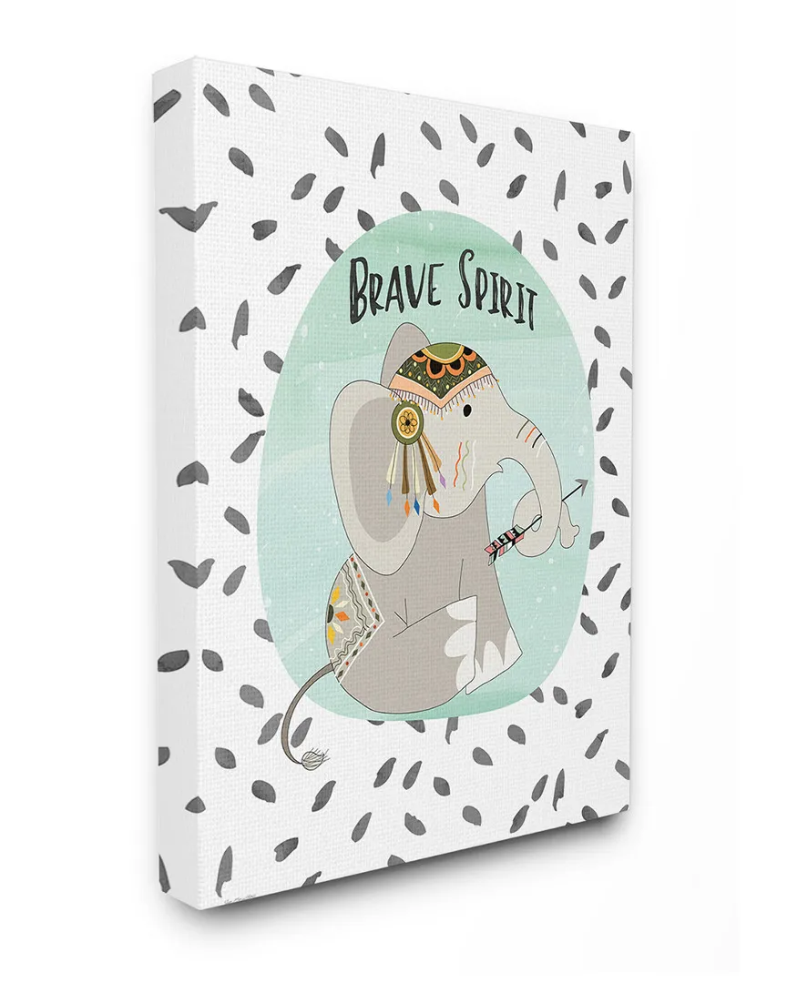 Brave Spirit Tribal Elephant Canvas Art by Jo Moulton