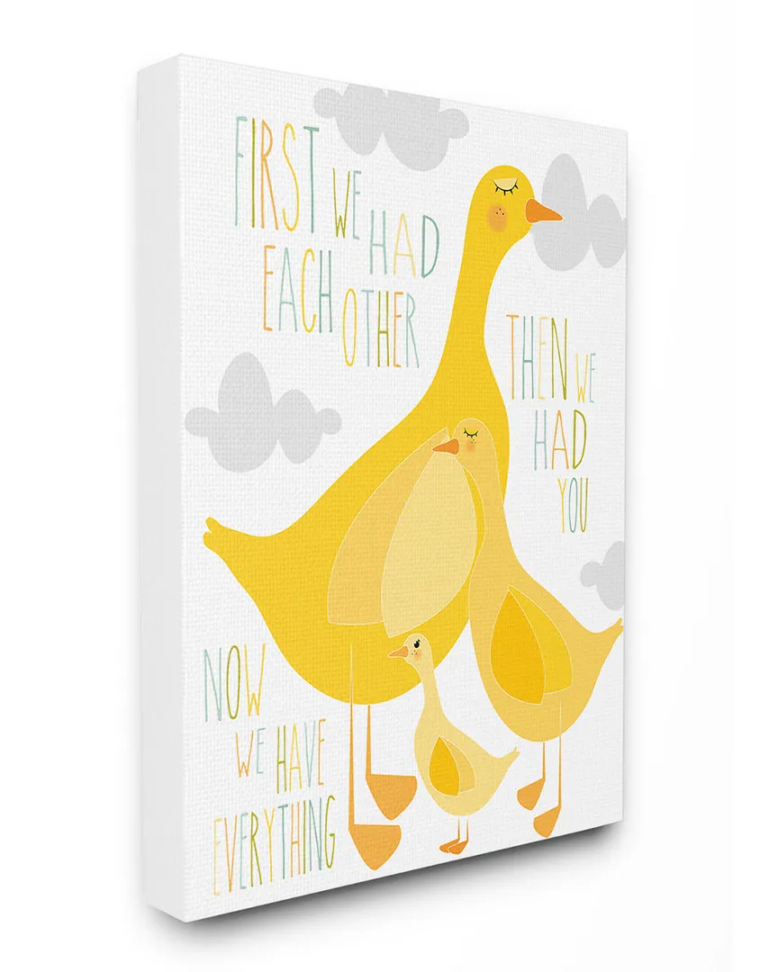 First We Had Each Other Yellow Ducks by Karen Zukowski Canvas Art