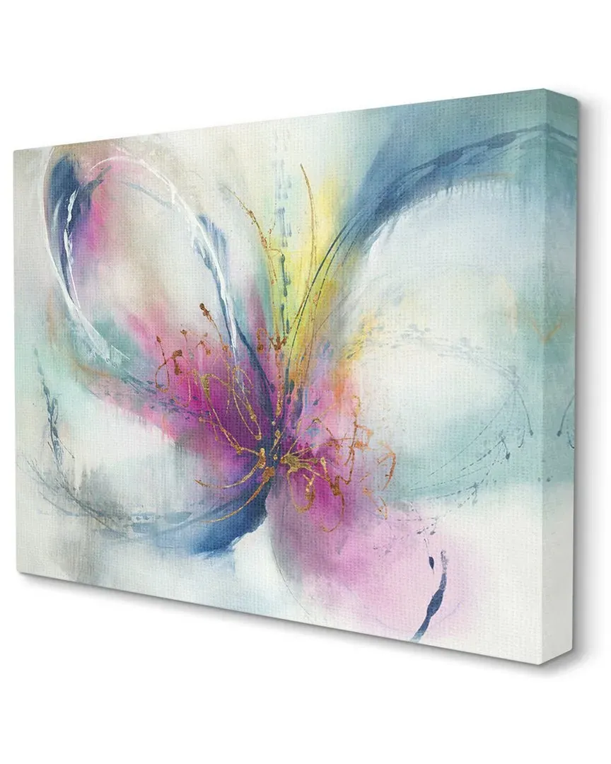 Organic Butterfly Shape Canvas Wall Art by K. Nari - Off-White