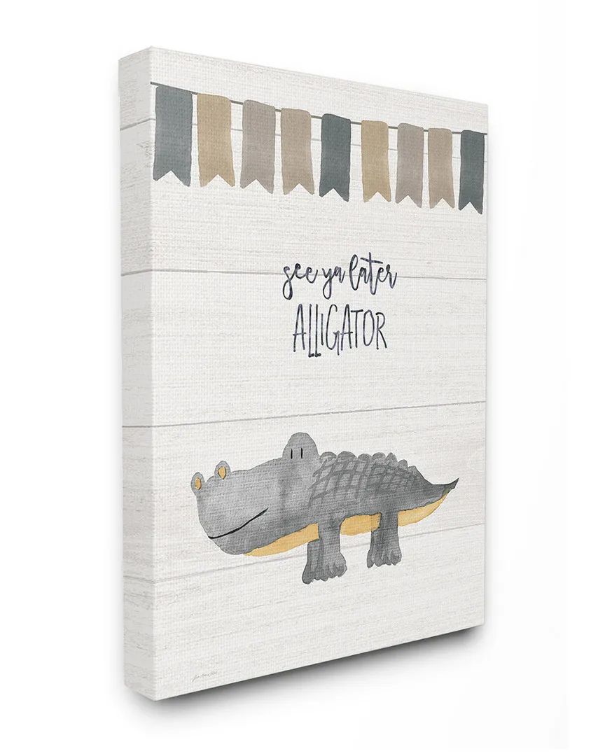 See Ya Later Alligator Canvas Art by Jo Moulton
