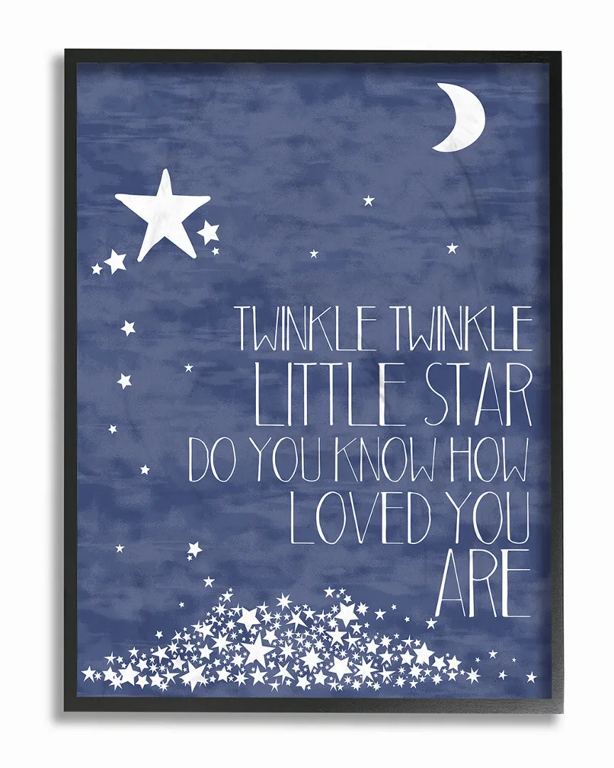 Twinkle Little Star Typography by Karen Zukowski Framed Art image