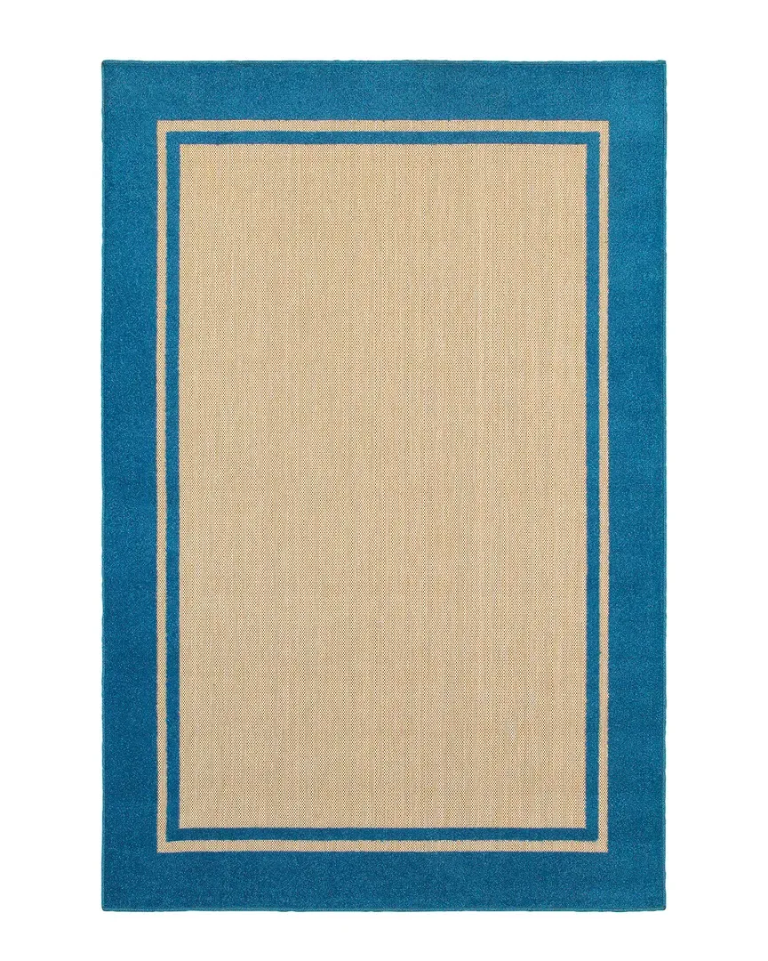 Costa Indoor/Outdoor Rug - Sand and Blue, Polypropylene