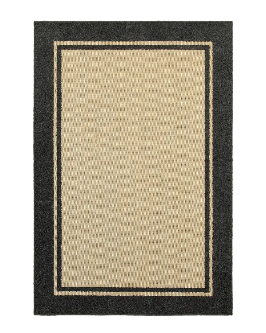 Costa Indoor/Outdoor Rug - Sand and Charcoal, Polypropylene image