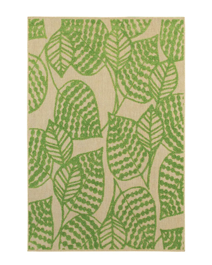 Costa Indoor/Outdoor Rug - Sand and Green, Polypropylene