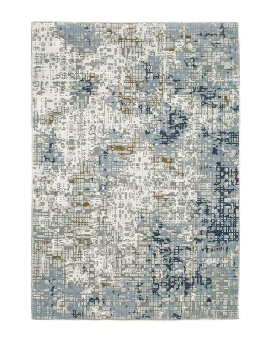 Emma Abstract Area Rug - Blue, Polypropylene image