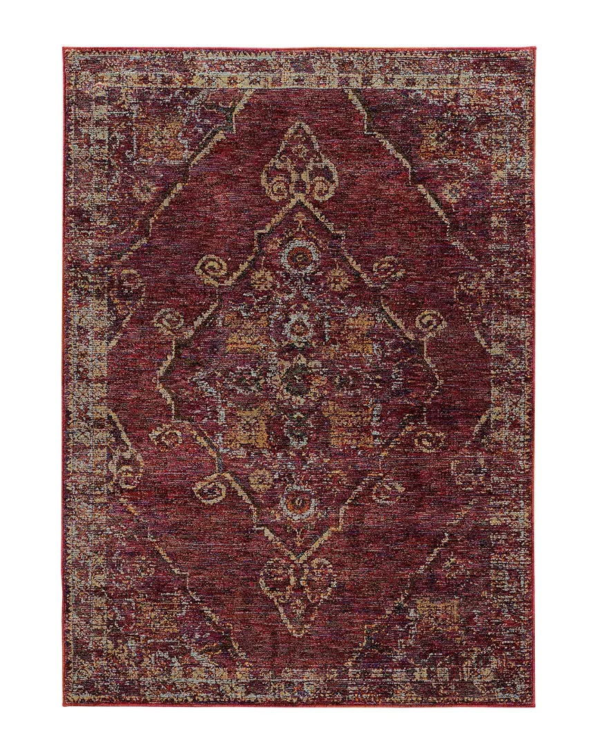 Farrah Rug - Red and Gold, Nylon