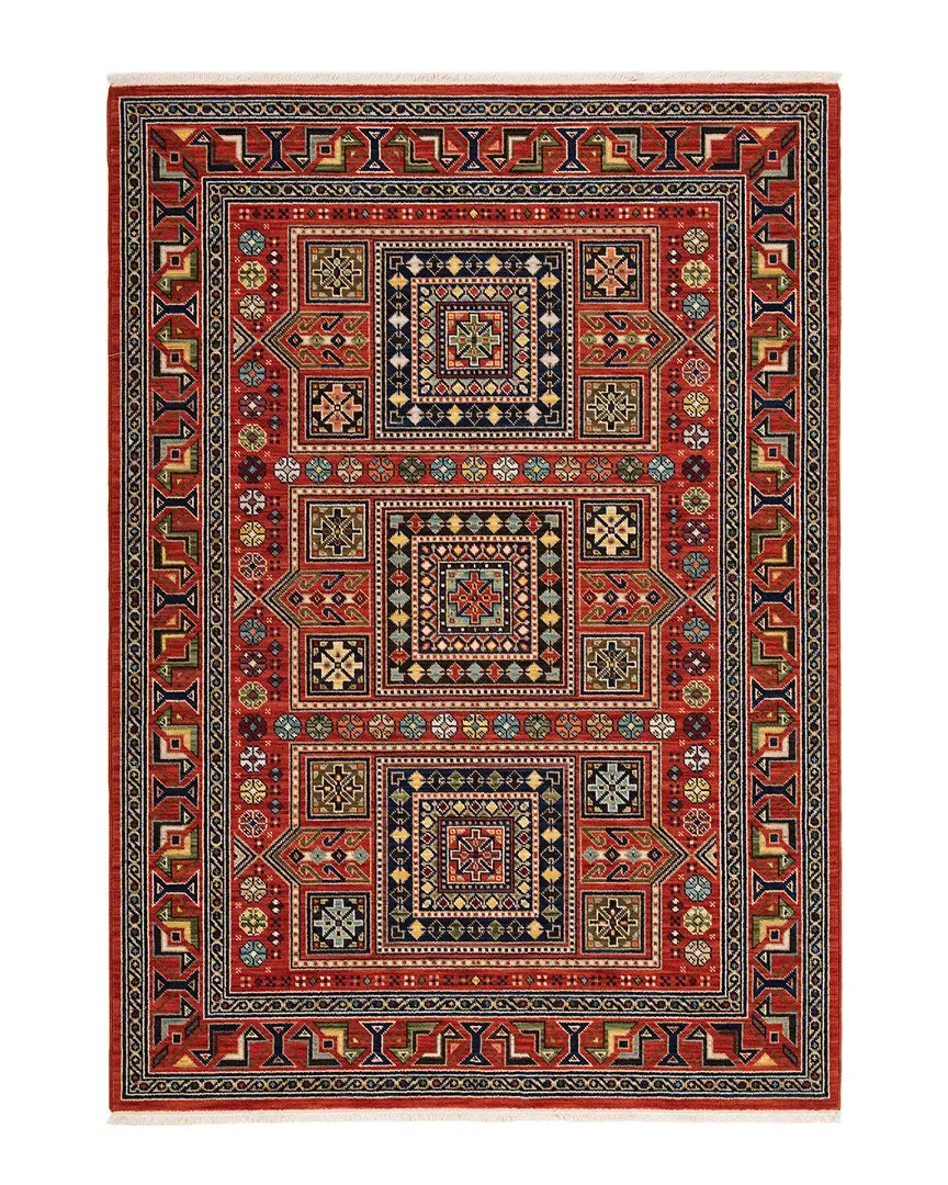 Lakeview Wool-Blend Rug - Black/Red