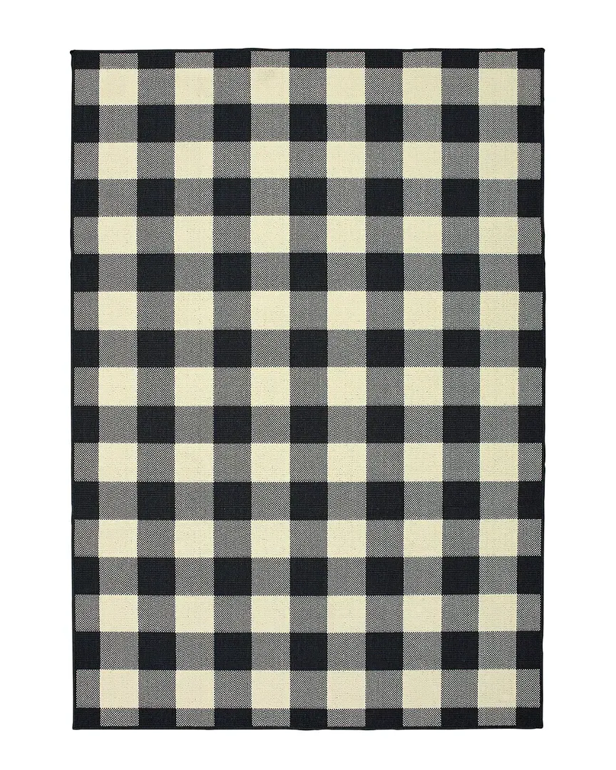 Madison Indoor/Outdoor Rug - Black, Polypropylene image