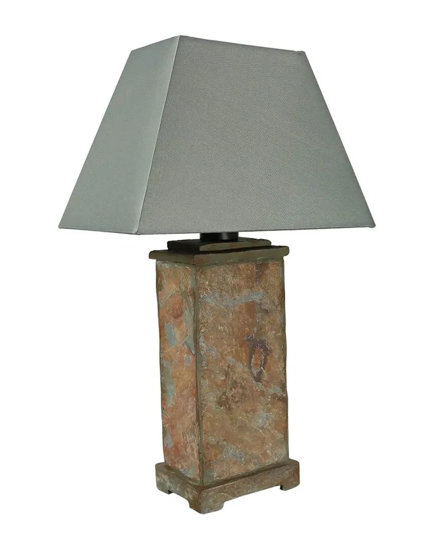 24in Indoor/Outdoor Table Lamp - Brown, Slate image