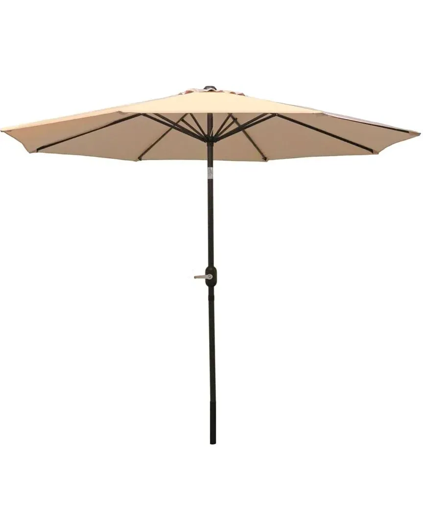 9-Foot Market Umbrella with Tilt and Crank - Cream, Aluminum image