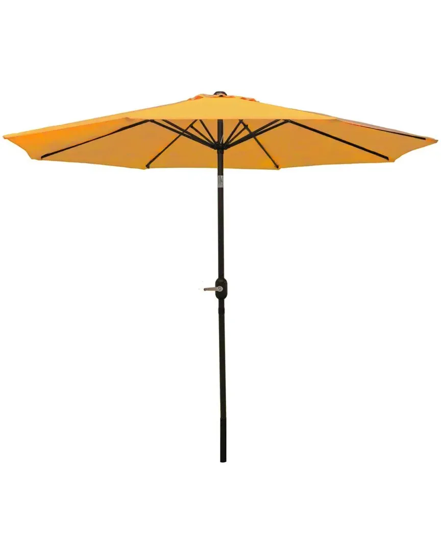 9-Foot Market Umbrella with Tilt and Crank - Gold, Aluminum