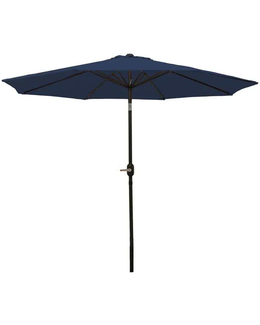 9ft Patio Market Umbrella with Tilt and Crank - Blue, Polyester image