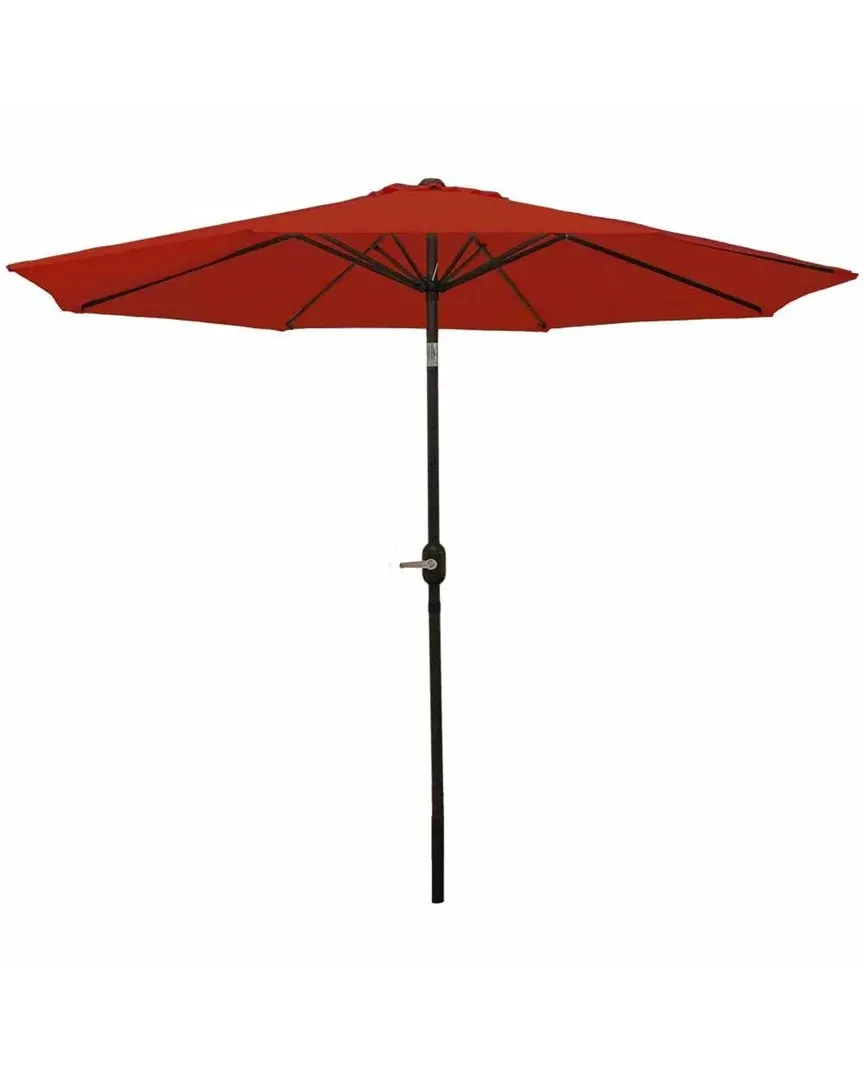 9ft Patio Market Umbrella with Tilt and Crank - Orange, Polyester
