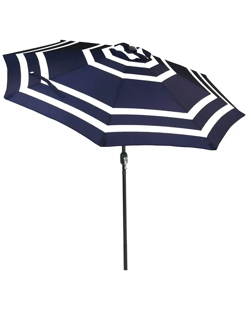 9ft Patio Umbrella with Push Button Tilt - Blue, Aluminum image