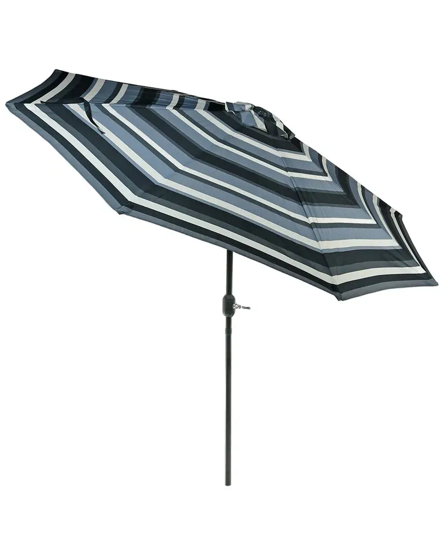 9ft Patio Umbrella with Push Button Tilt - Grey, Aluminum