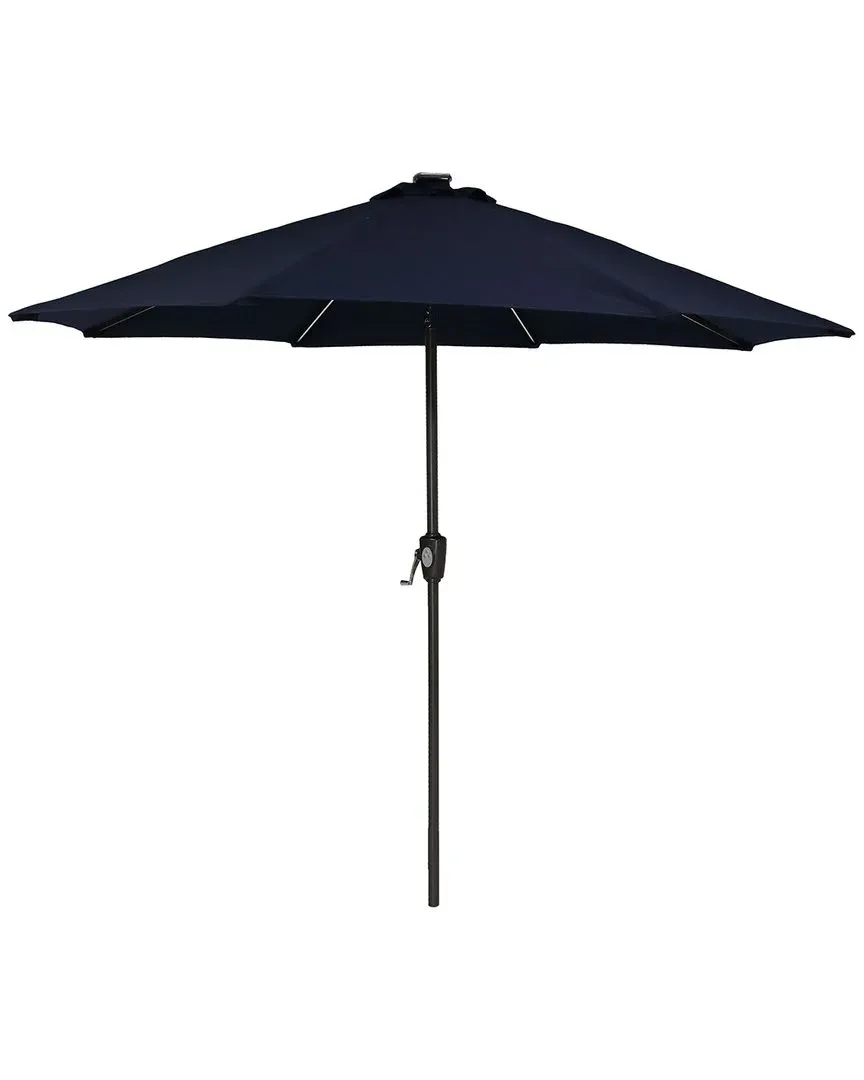 9ft Patio Umbrella with Solar LED - Navy, Sunbrella