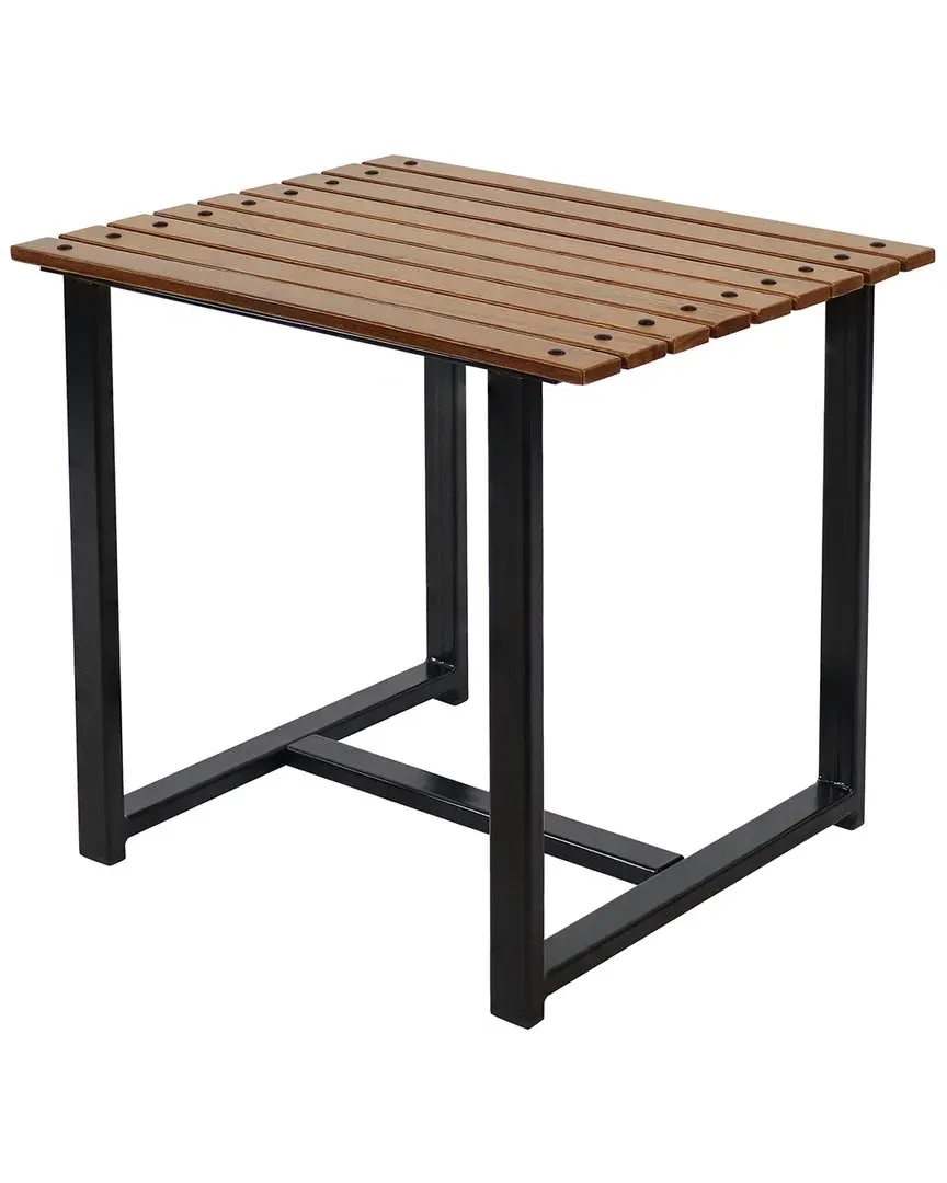 European Rectangle Side Table - Brown, Chestnut Wood image