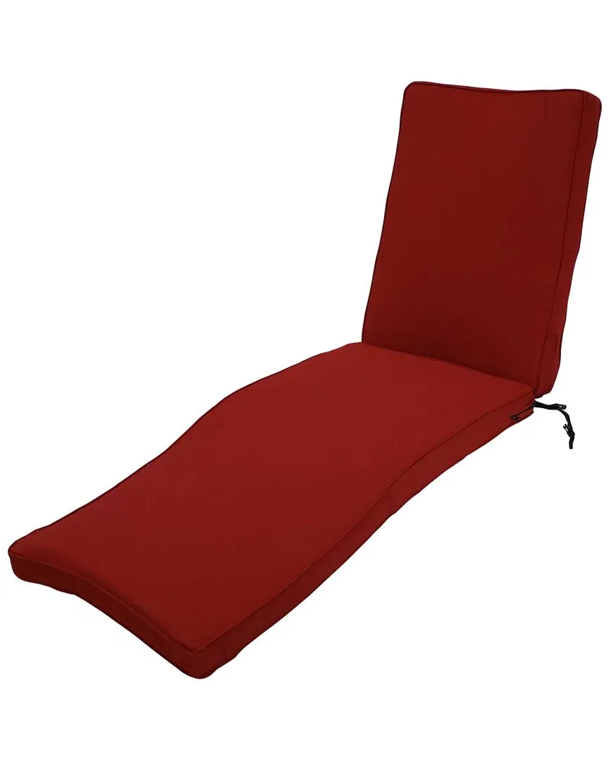 Outdoor Patio Chaise Lounge Cushion - Red image