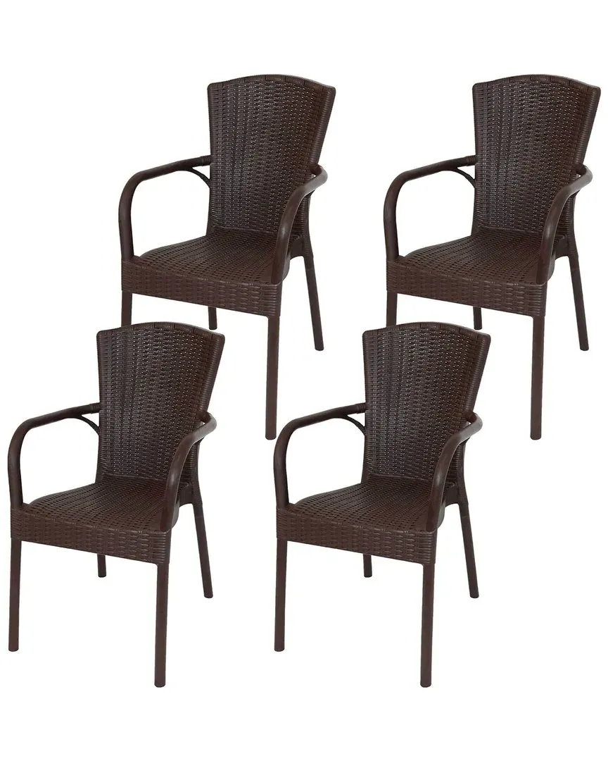 Set of 4 Segesta Chairs - Brown image