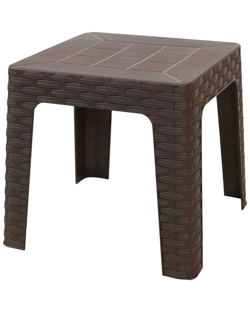 Square Patio Side Table - Brown, Polypropylene image