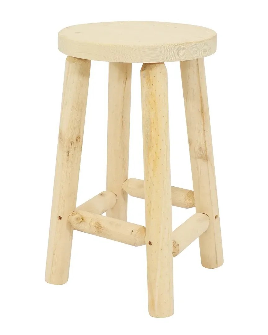 Sunnydaze Round Bar Stool - Brown, Fir image